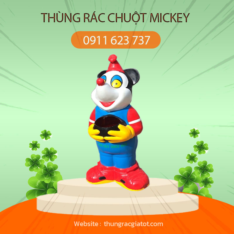 Thùng rác chuột mickey