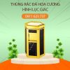 thùng rác đá hoa cương hình lục giác