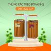 Thùng rác gỗ treo đôi A78-Q