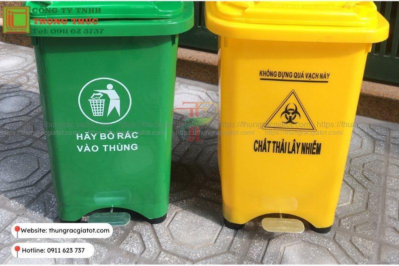 Đặc điểm của thùng rác công nghiệp 60 lít đạp chân