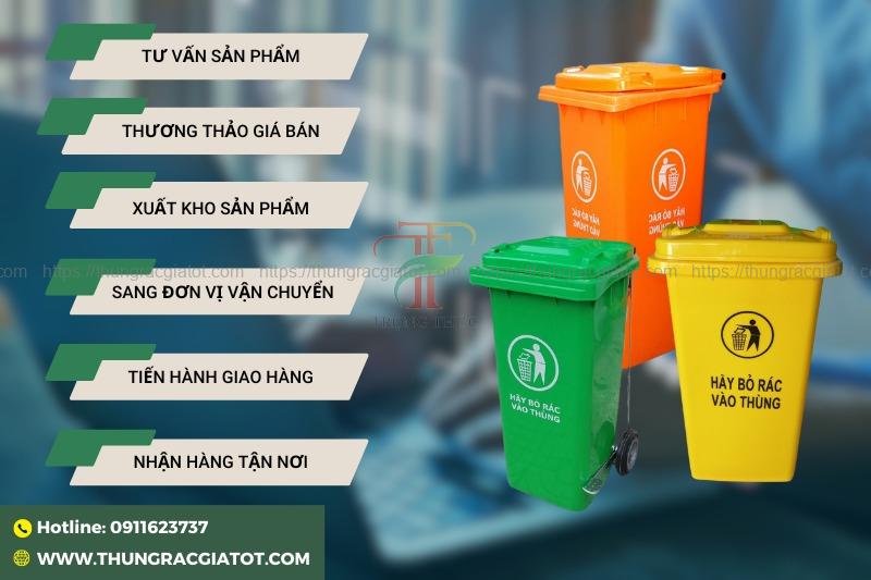 Quy trình mua thùng rác công nghiệp 100 lít tại Công ty TNHH Trọng Thức