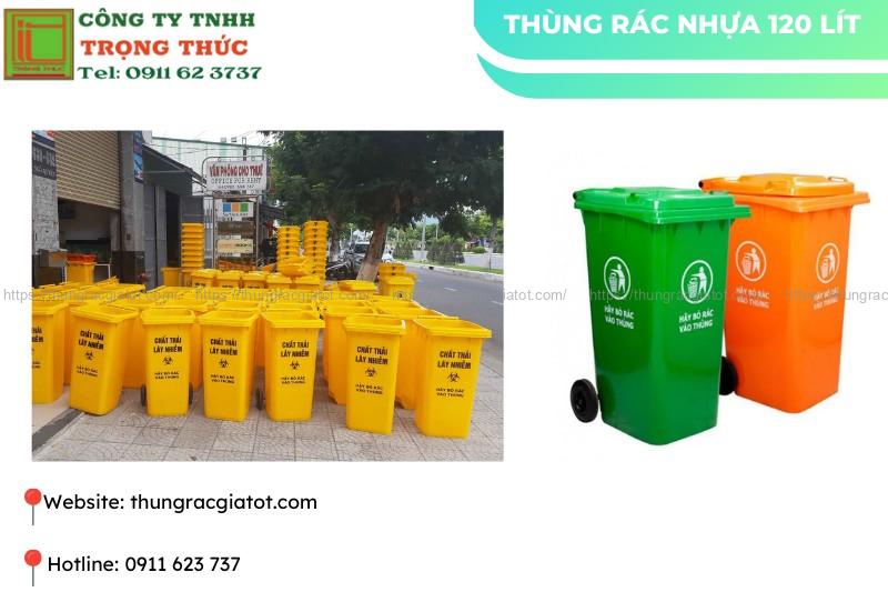 Thùng rác Đà Nẵng công cộng 120 lít 