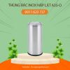thùng rác inox nắp lật a35-0