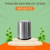 thùng rác inox nắp lật cỡ nhỏ