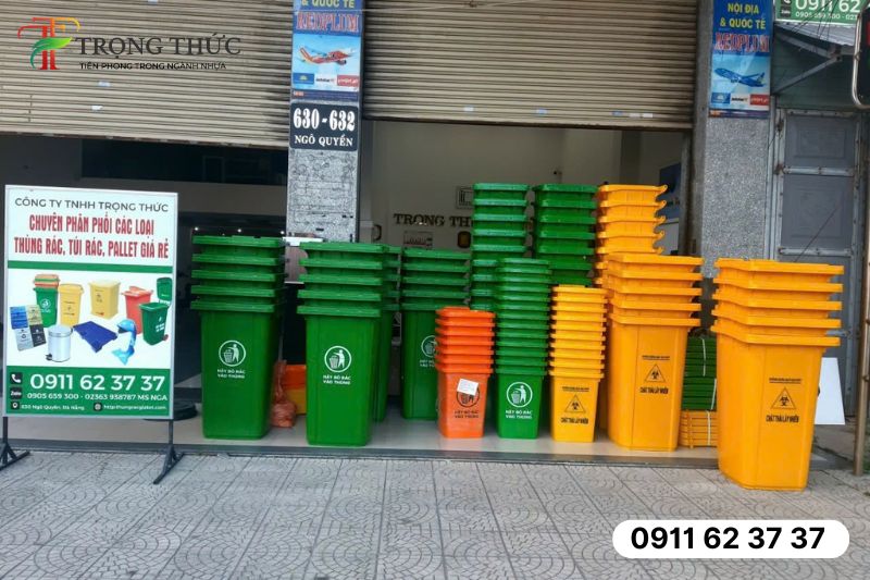 Thùng rác đá hoa cương A1 trong nhà