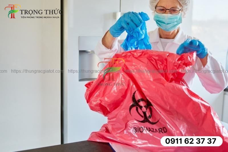 túi đựng rác y tế nhựa PE