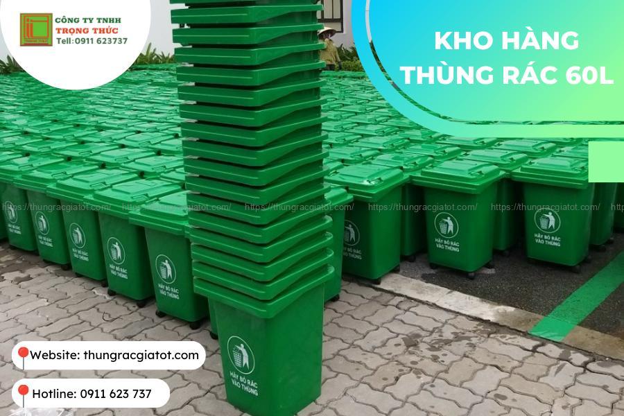 Thùng rác nhựa 60 lít ở người dân Đà Nẵng ưa chuộng