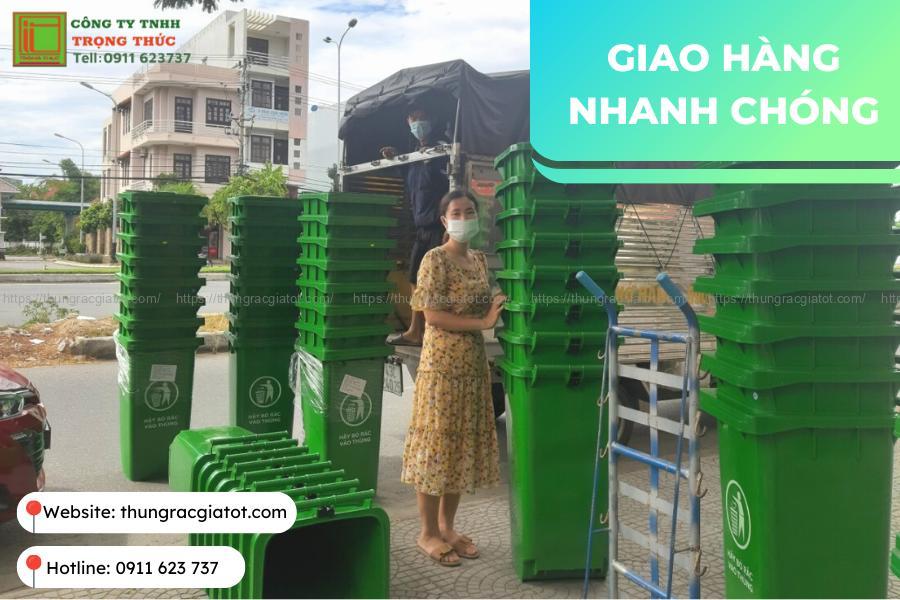 Thùng rác Đà Nẵng 240 lít công nghiệp