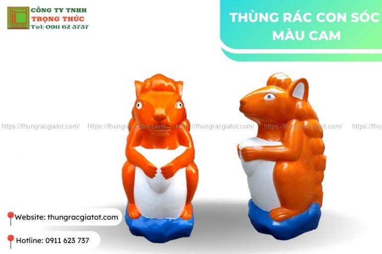 Thùng rác con sóc giá rẻ, bảo hành 12 tháng