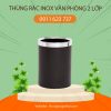 thùng rác inox văn phòng 2 lớp