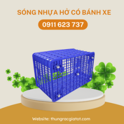 Sóng nhựa hở có bánh xe