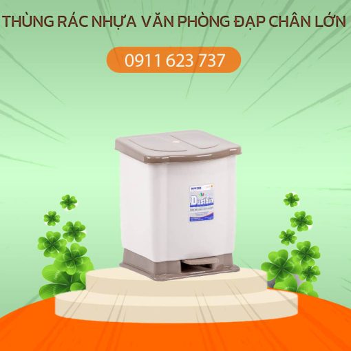 thùng rác nhựa văn phòng đạp chân lớn Đà Nẵng