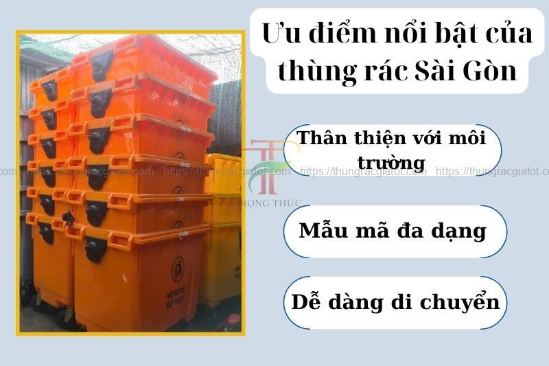 Điểm nổi bật thùng rác Sài Gòm