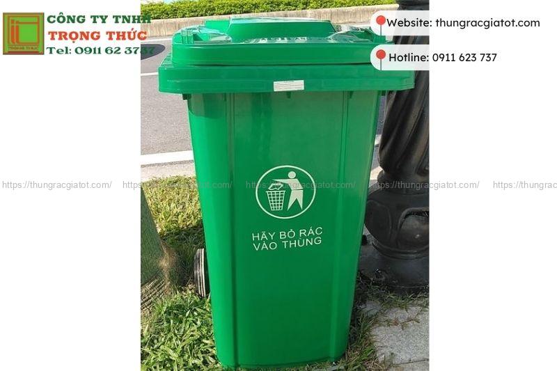 Thùng rác 240 lít màu xanh Quảng Ngãi