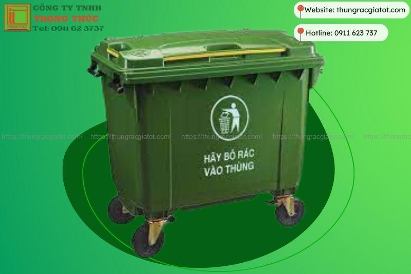 Thùng rác nhựa 660 lít Quảng Ngãi