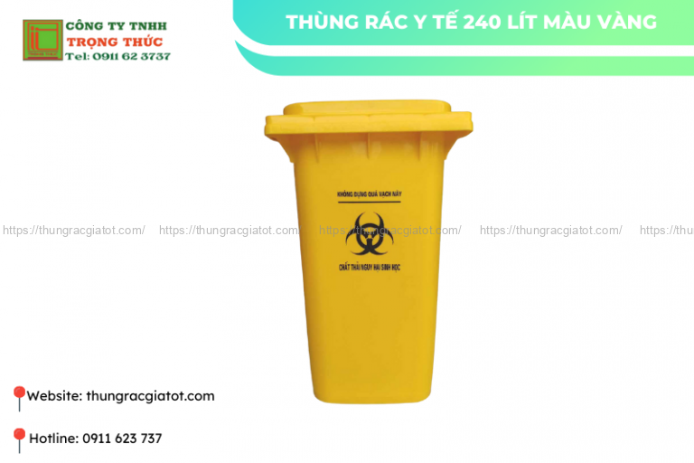 Thùng rác y tế Bình Định 240 lít