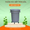 thùng rác bếp tròn 120 lít cao cấp