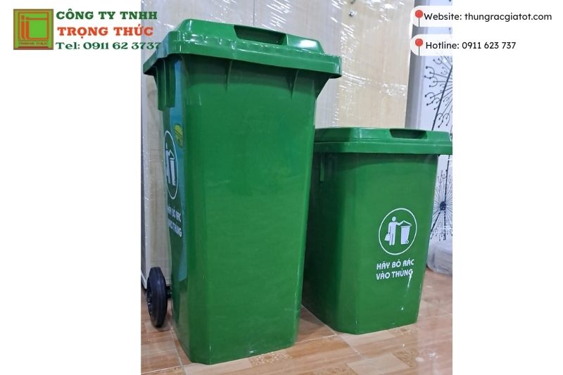 Thùng rác nhựa 120 lít Gia Lai chất lượng