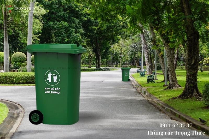 Ứng dụng thùng đựng rác composite 240L