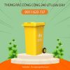 Thùng rác công cộng 240l màu vàng