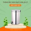 thùng rác inox đạp chân 20 lít