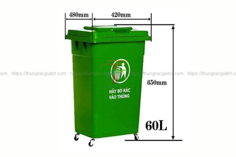 thùng rác công nghiệp 60 lít