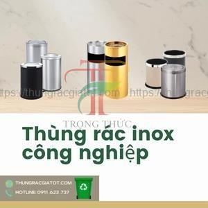 Thùng rác inox công nghiệp