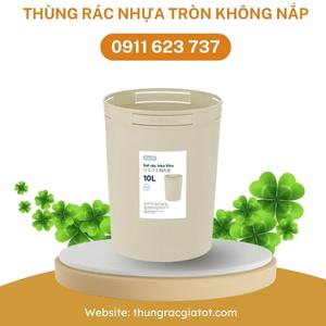 Thùng rác nhựa tròn không nắp