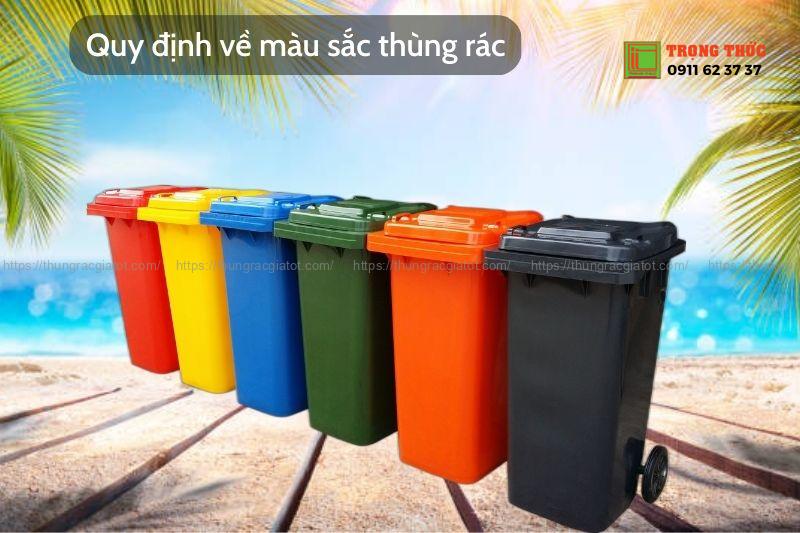 Quy định màu sắc thùng rác