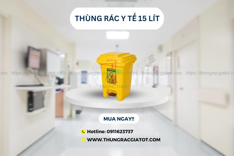 Thùng rác y tế Phú Yên 15 lít