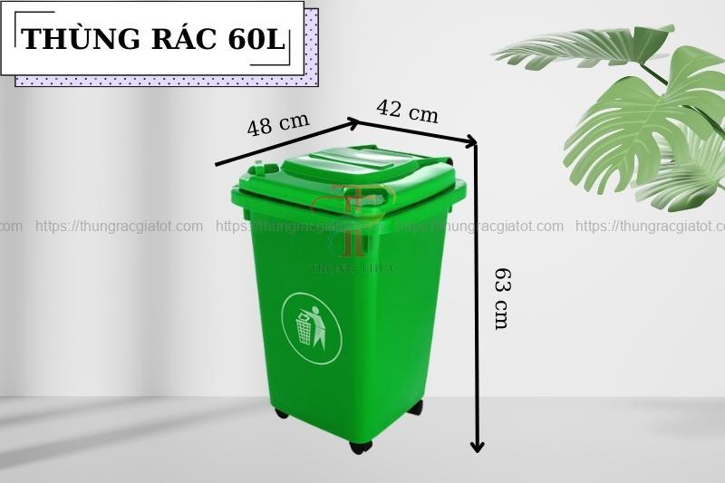 Thùng rác nhựa Thanh Hóa 60 lít