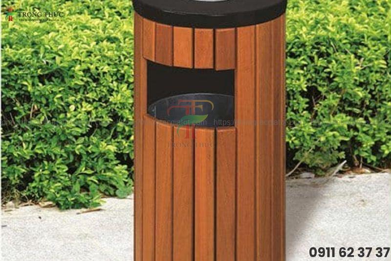 Thùng rác gỗ ngoài trời chống ăn mòn