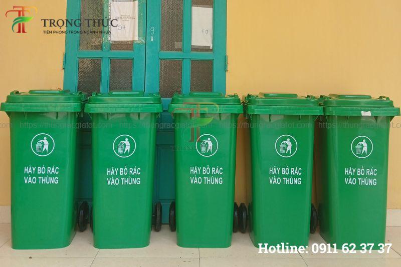 Thùng rác nhựa công cộng 240L tại Kiên Giang