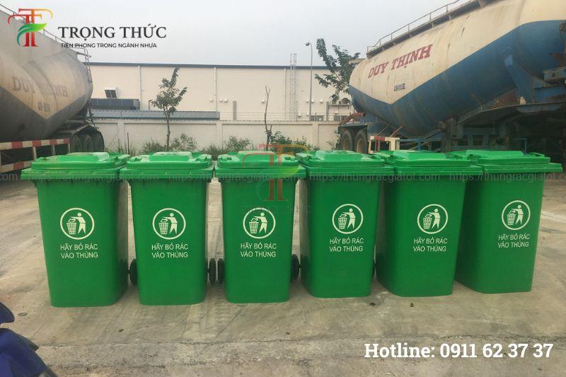 Thùng rác nhựa công nghiệp 120L tại Kiên GIang
