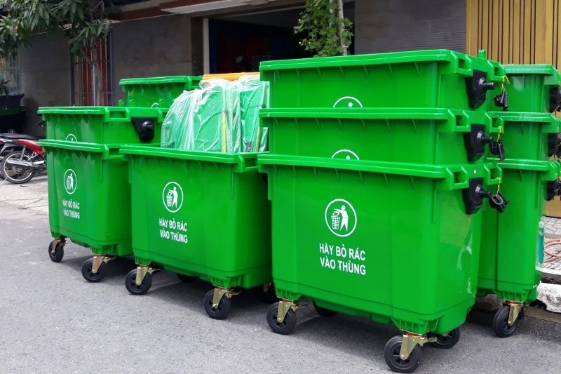 Thùng rác huyện Cần Giờ nhựa 660 lít