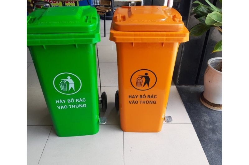 Ảnh thực tế thùng rác nhựa 120l quận Bình Tân