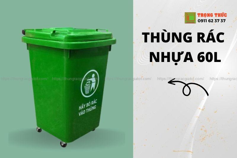 Thùng rác nhựa 60L quận Bình Tân
