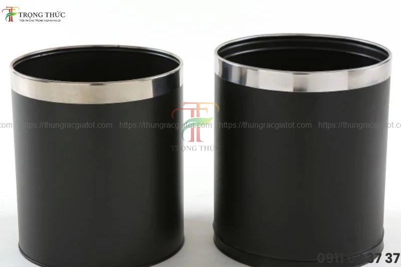 Thùng rác inox tròn đơn giản, dễ vệ sinh