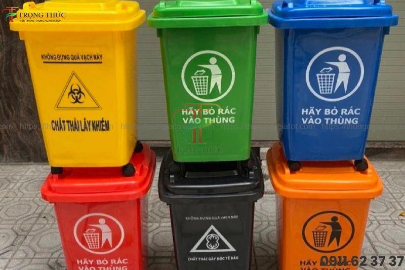 Thùng rác 60L nhỏ gọn, phù hợp gia đình, văn phòng