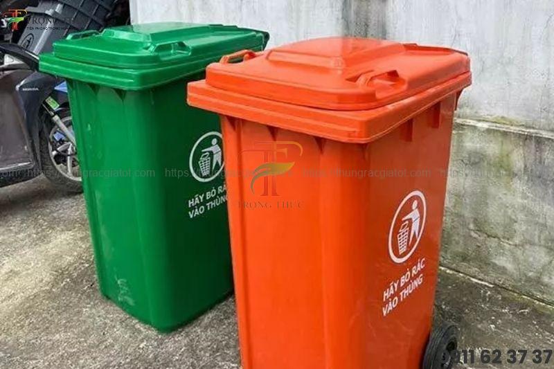 Thùng rác 240L dung tích lớn, dễ di chuyển, bền chắc