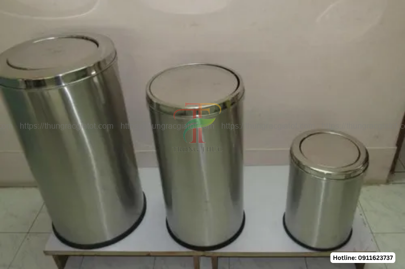 Thùng rác inox nắp lật Quảng Nam