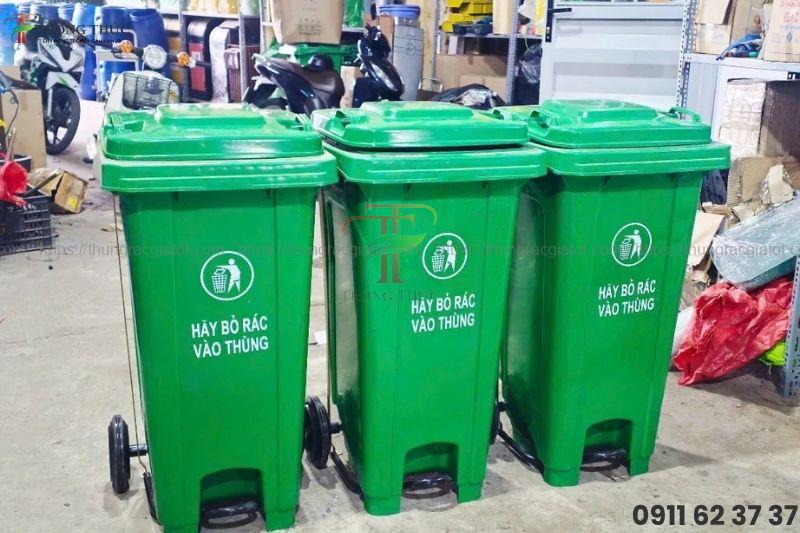 Thùng rác 120L đạp chân vệ sinh, phù hợp bệnh viện