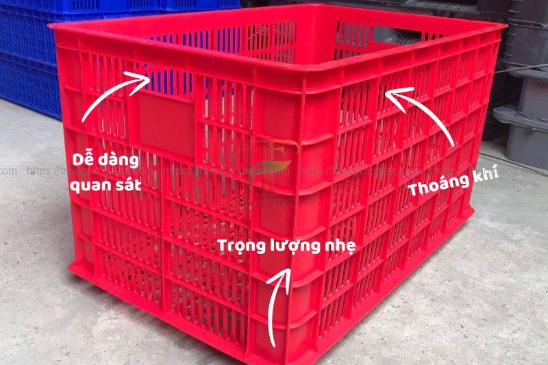 Tính năng nổi bật thùng nhựa 5 bánh xe hở