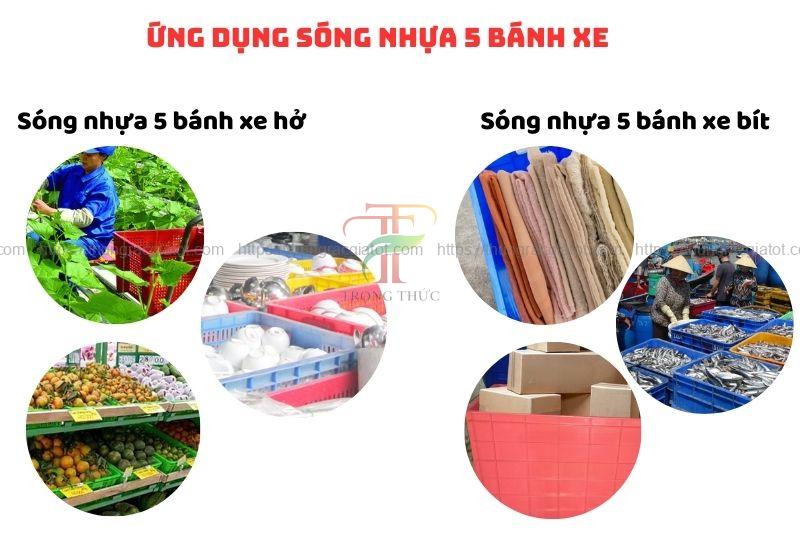 Ứng dụng của sóng nhựa 5 bánh xe