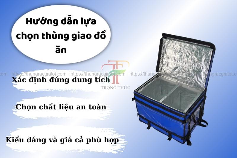 Hướng dẫn lựa chọn thùng giao hàng đồ ăn