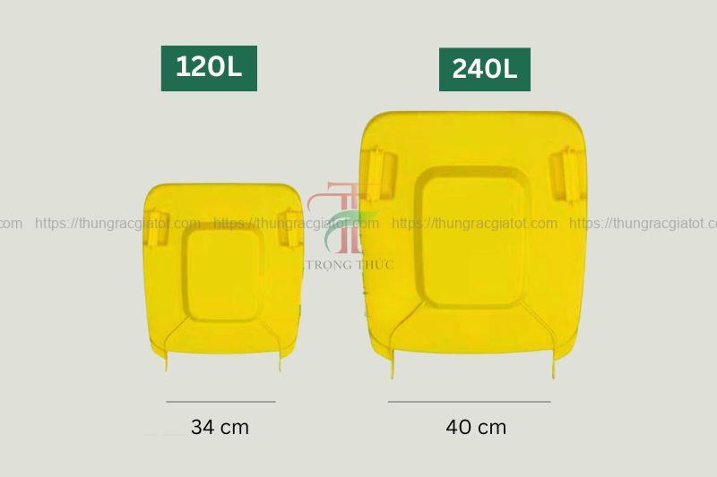 Nắp thùng rác có đa dạng kích thước