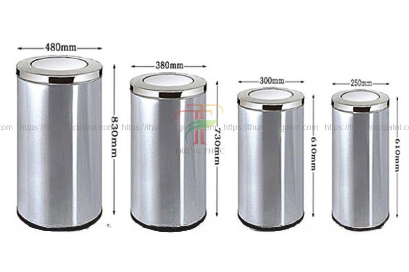 Nắp thùng chứa rác chất liệu inox