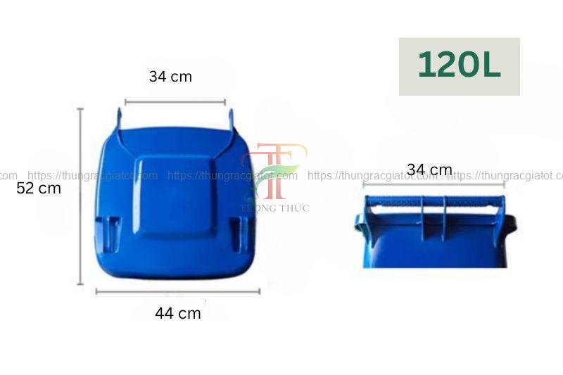 Nắp thùng rác dung tích 120 lít