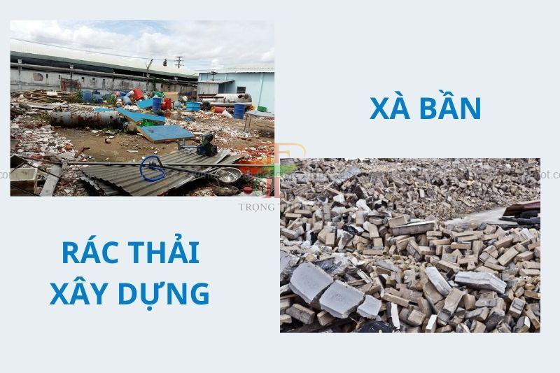 So sánh xà bần và rác thải xây dựng