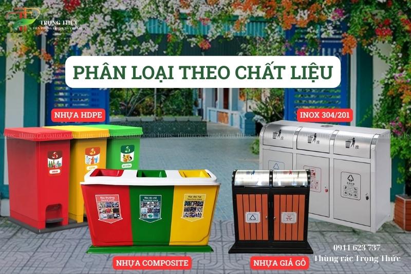 Chất liệu thùng rác phân loại